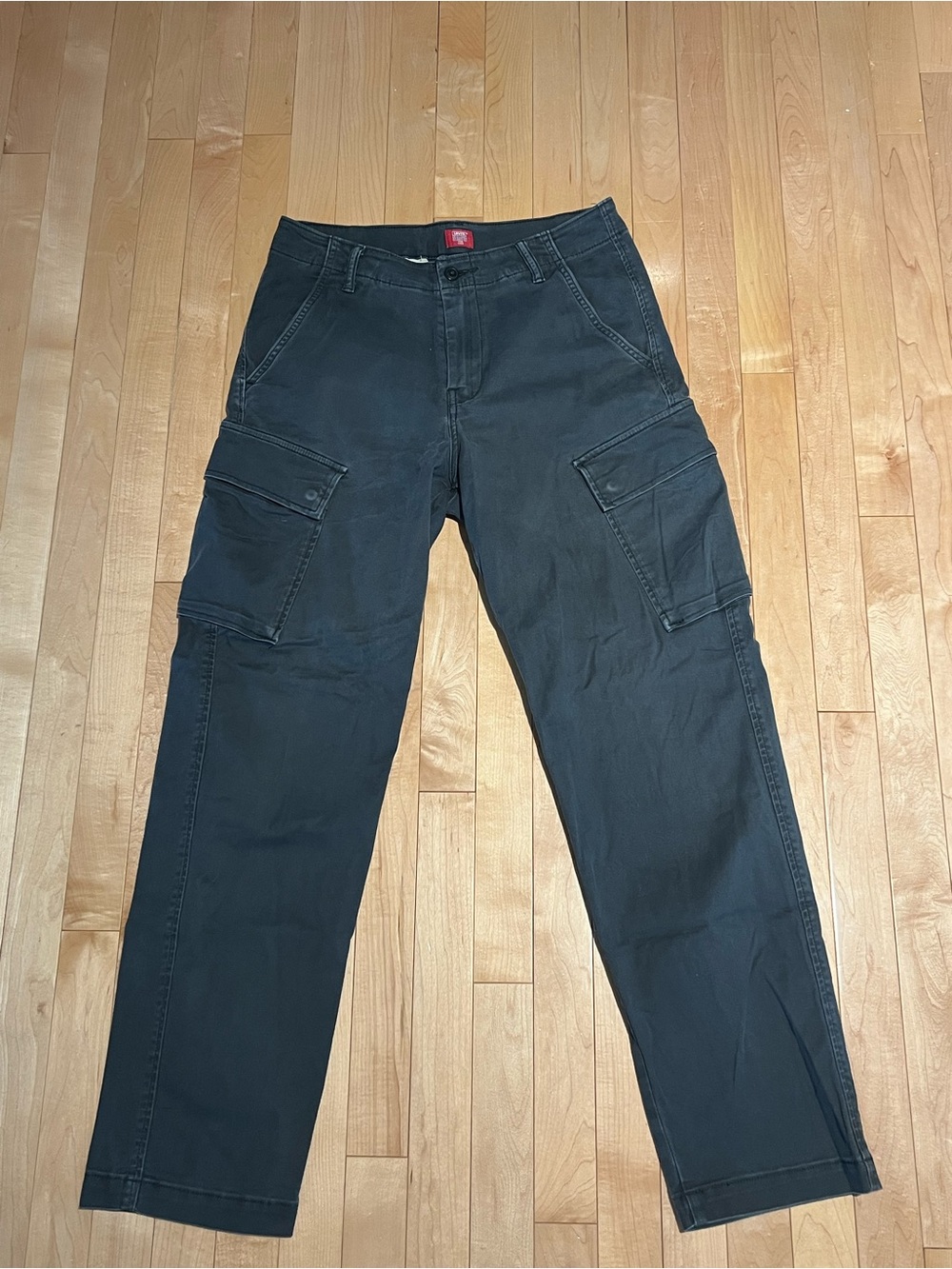 Levi's Black Cargo Pants with Flap Side Pockets
